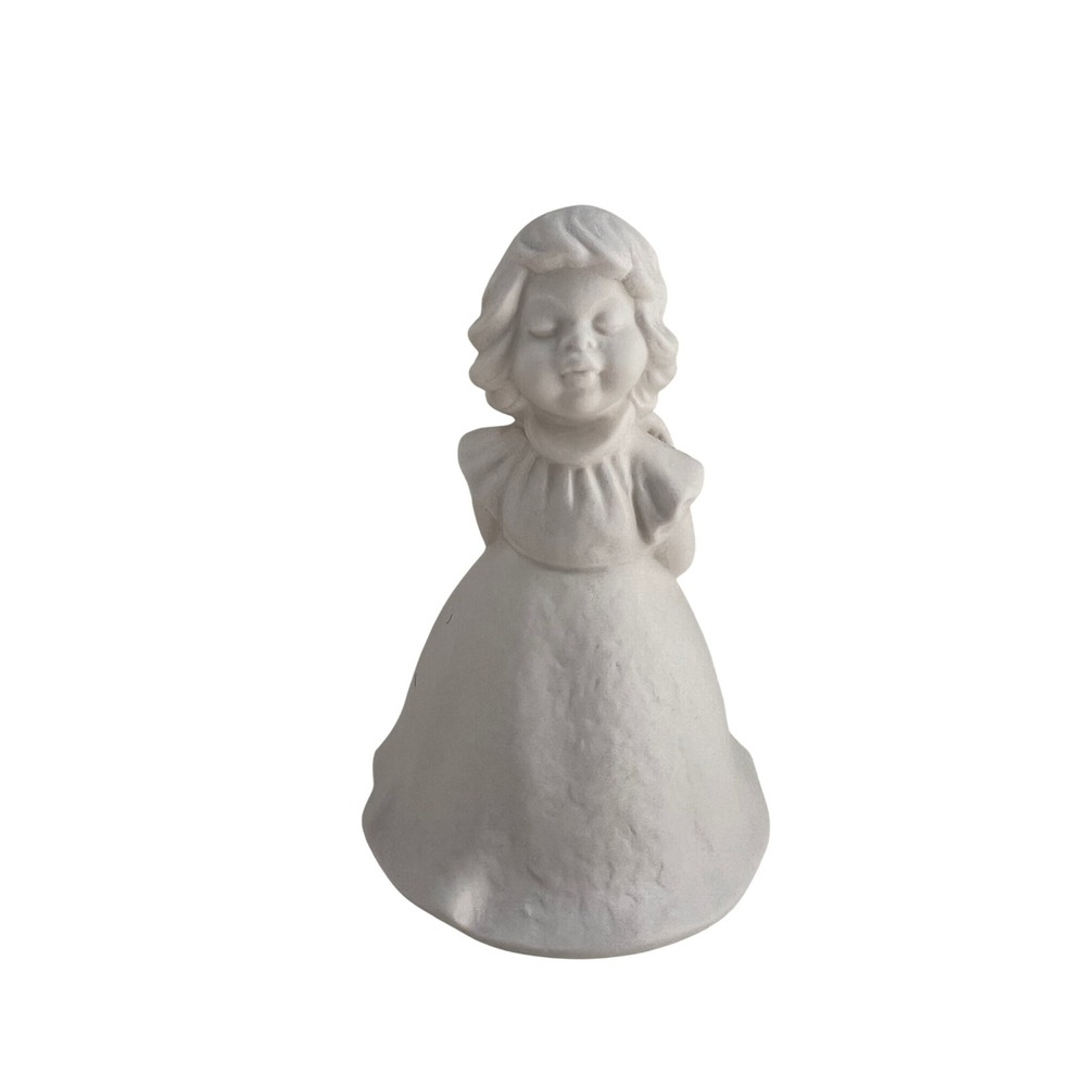 Vintage 1973 Goebel White Bisque Angel Bell West Germany Kissing‎ Caroler 57197
